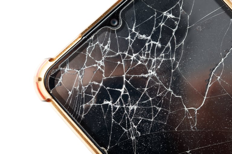 Gebroken telefoon scherm